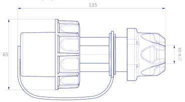 Schutzkontakt Stecker IP68 Druckwasserdicht